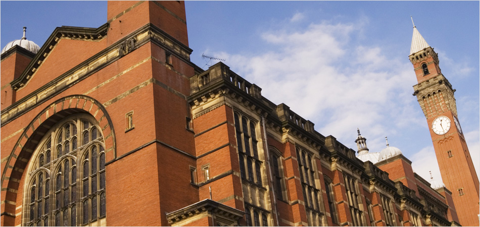 University of Birmingham campus and clock tower