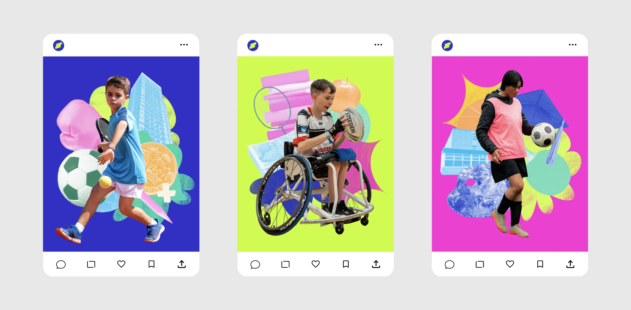 Three Instagram posts