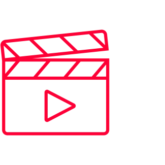 Clapper board representing video